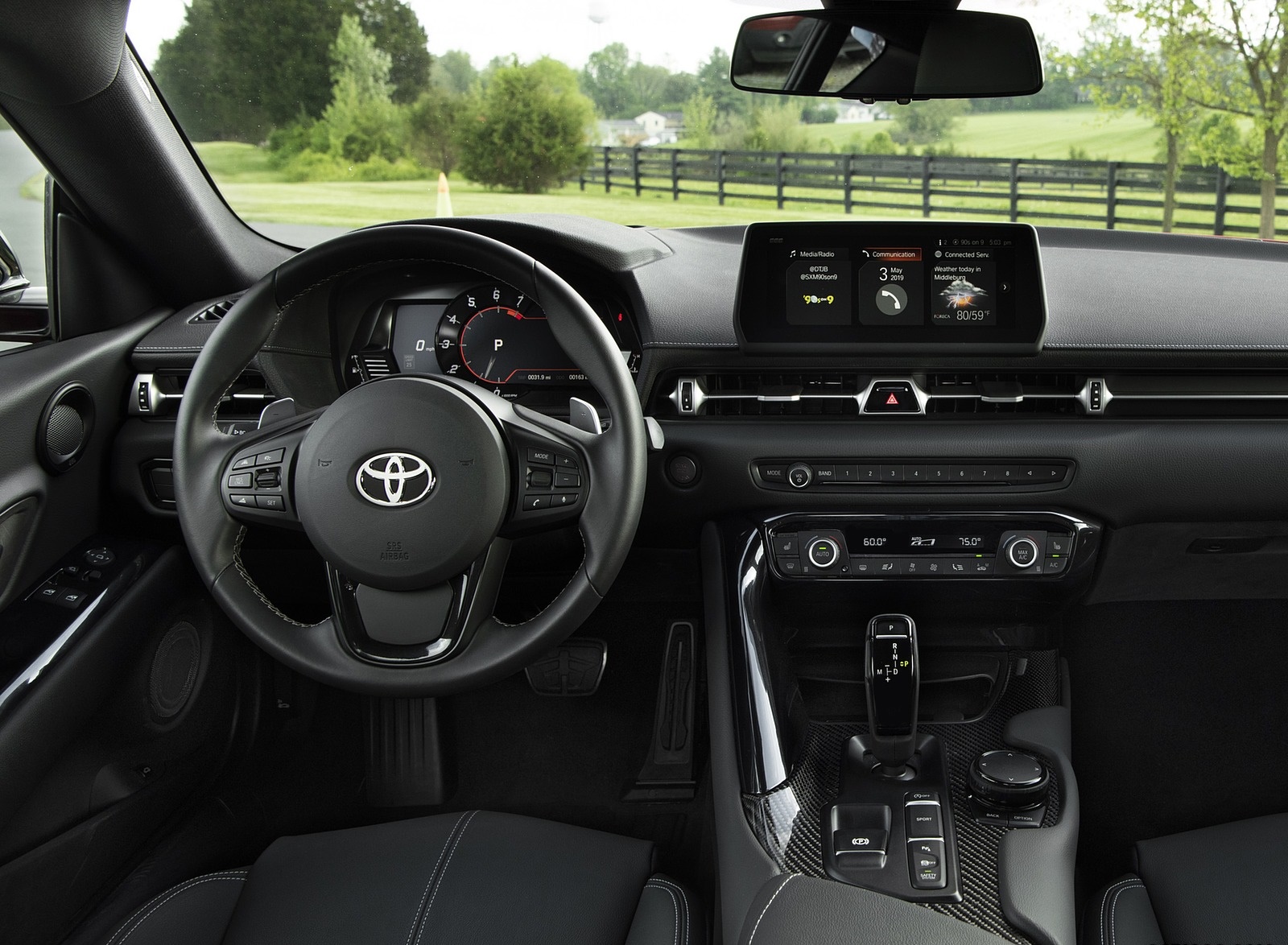 2020 Toyota Supra (Color: Renaissance Red) Interior Cockpit Wallpapers #23 of 157