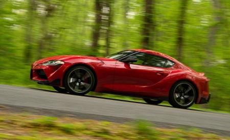 2020 Toyota Supra (Color: Renaissance Red) Side Wallpapers 450x275 (5)