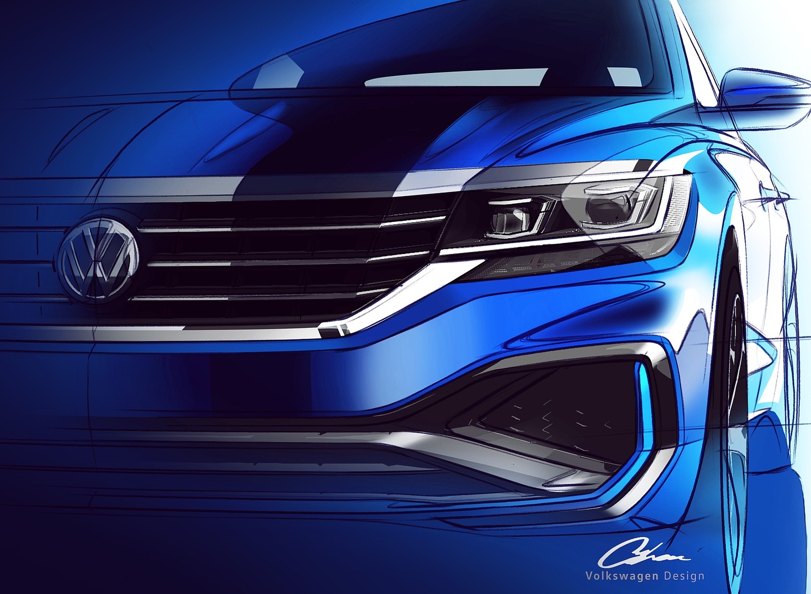 2020 Volkswagen Passat Design Sketch Wallpapers #88 of 90