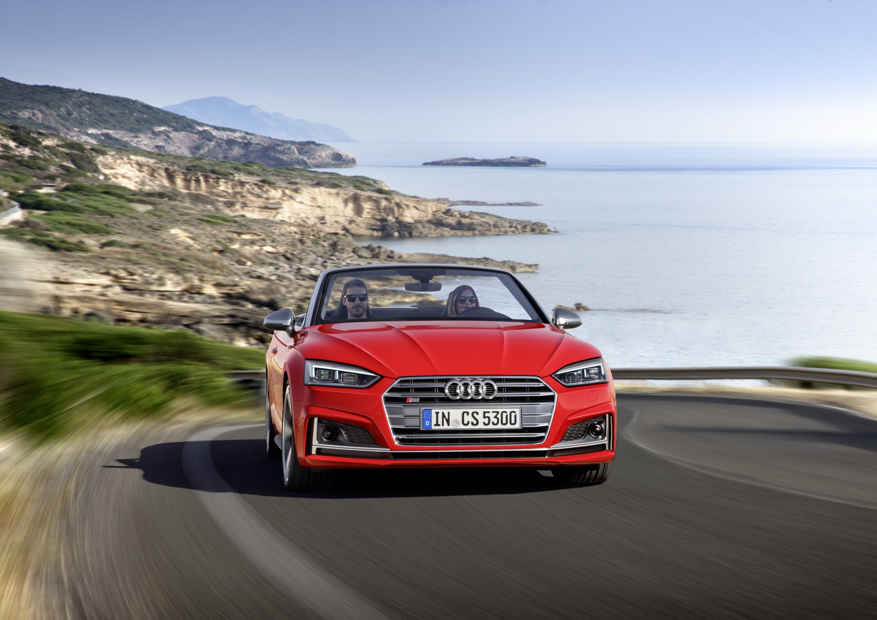 2018 Audi S5 Cabriolet (Color: Misano Red) Front Wallpapers (1)
