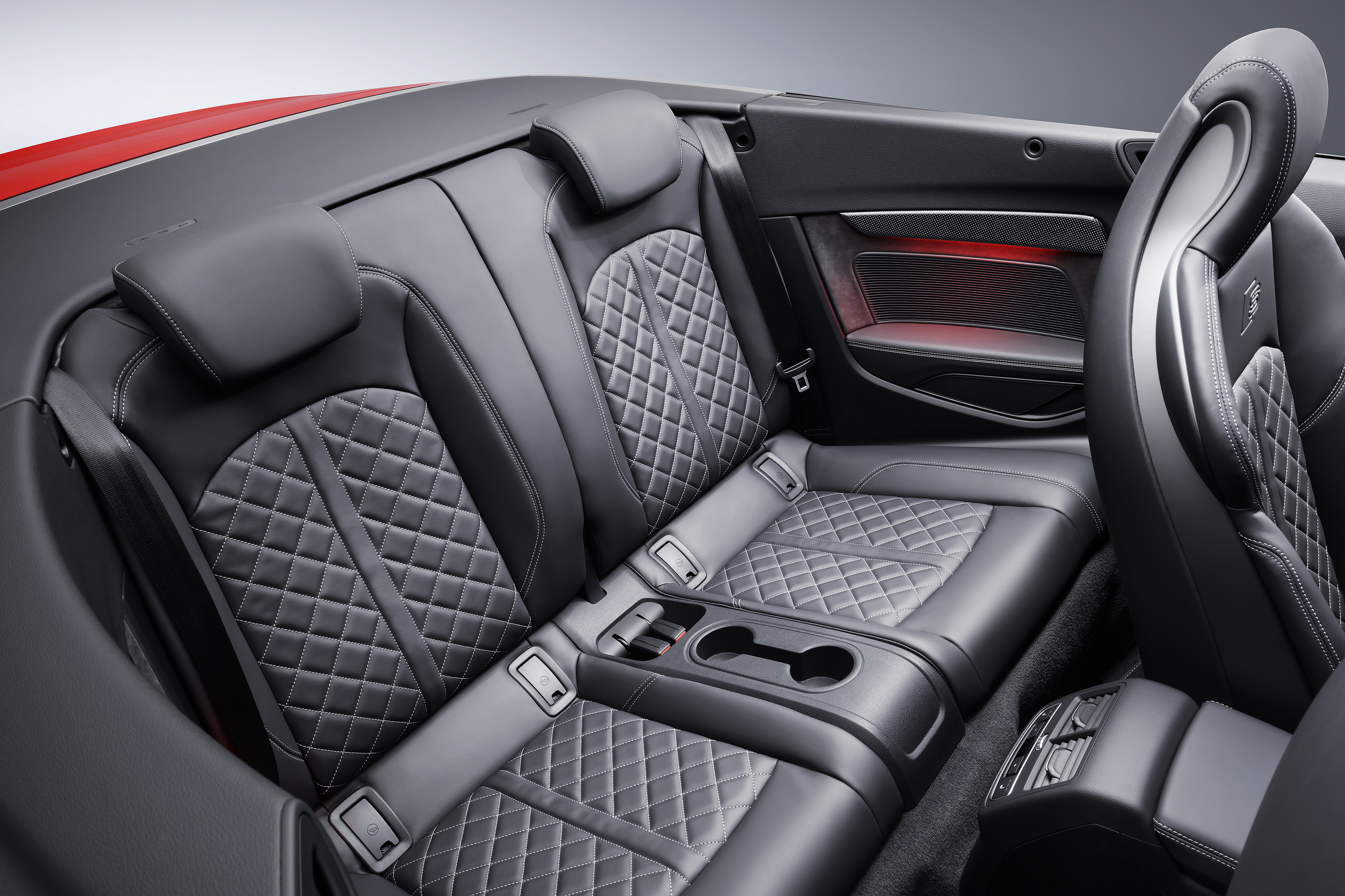 2018 Audi S5 Cabriolet (Color: Misano Red) Interior Rear Seats Wallpapers #27 of 37