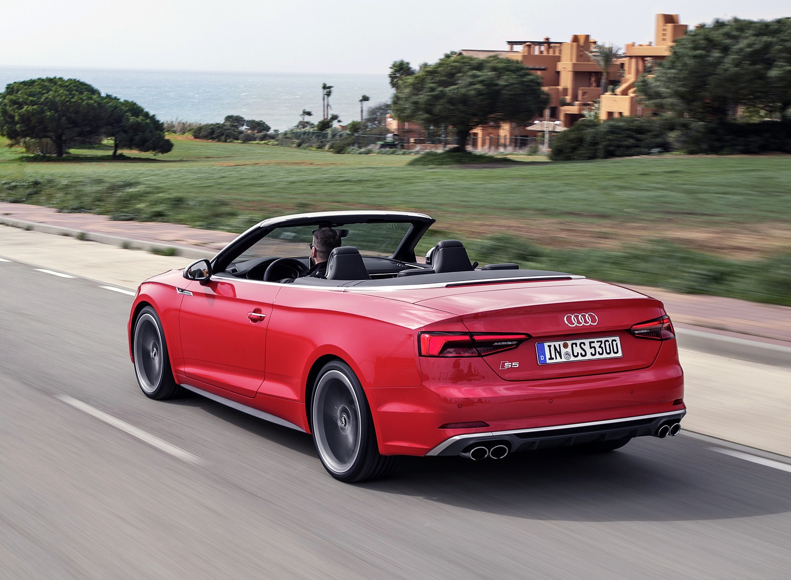 2018 Audi S5 Cabriolet (Color: Misano Red) Rear Three-Quarter Wallpapers (8)