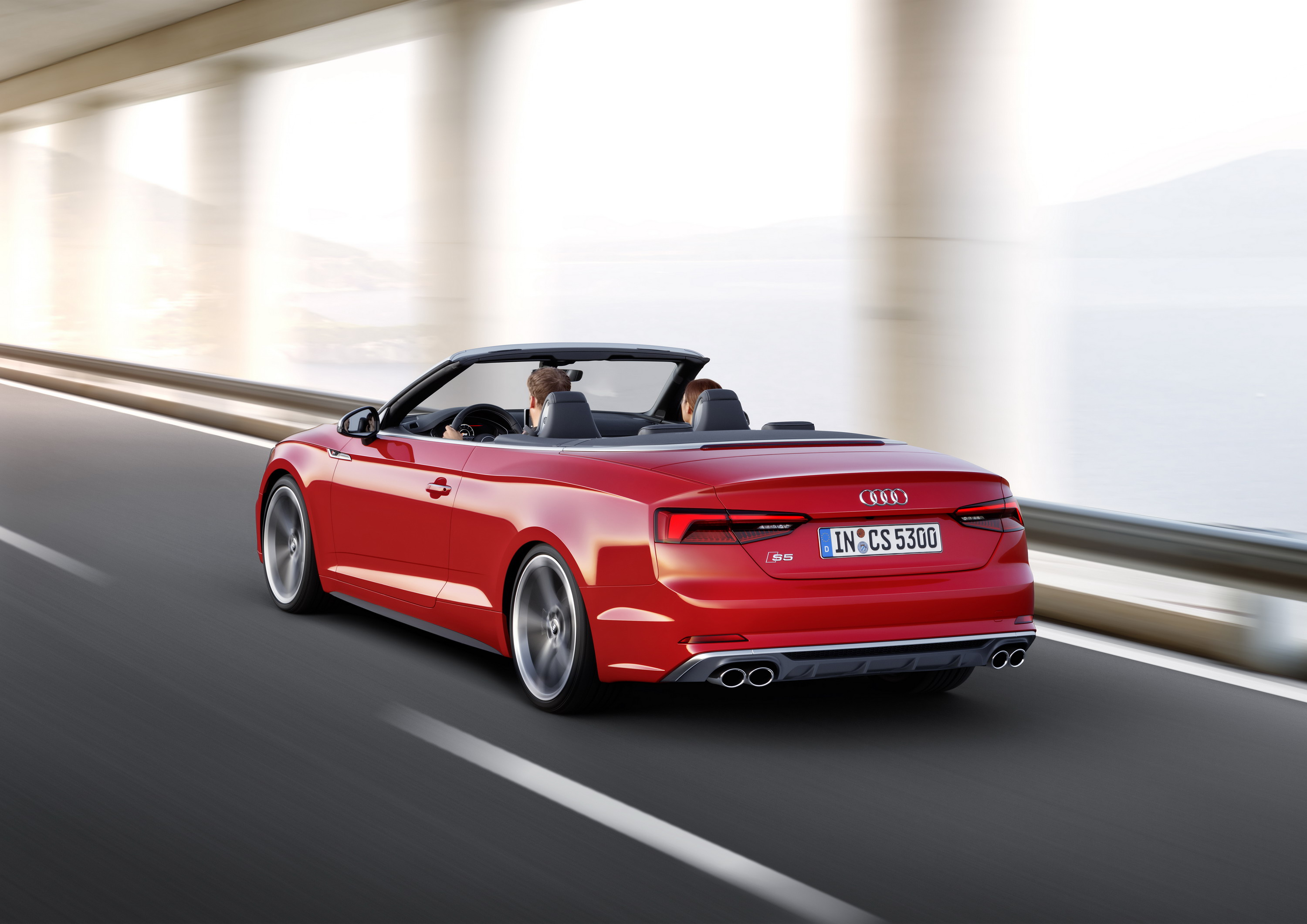 2018 Audi S5 Cabriolet (Color: Misano Red) Rear Three-Quarter Wallpapers (3)