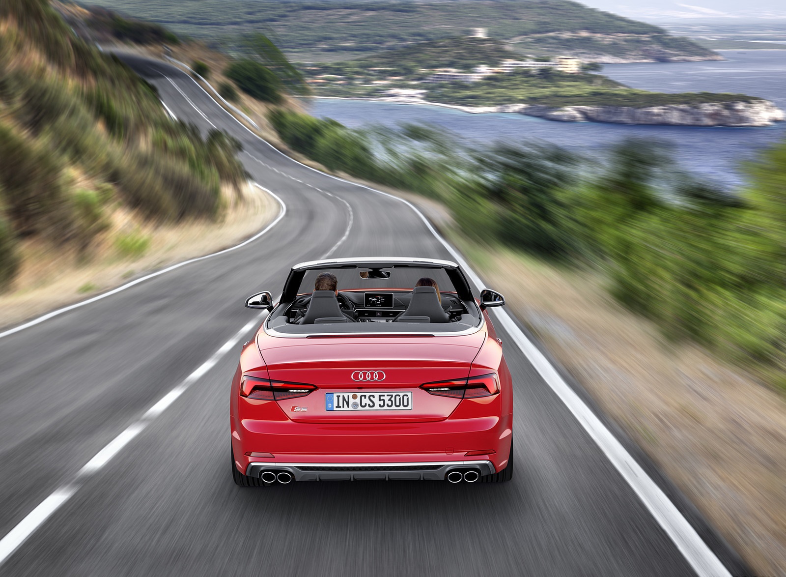2018 Audi S5 Cabriolet (Color: Misano Red) Rear Wallpapers (9)