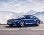 2018 Bentley Continental GT (Color: Sequin Blue) Front Three-Quarter Wallpapers 150x120