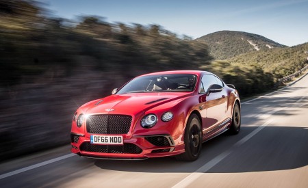 2018 Bentley Continental GT Supersports Coupe (Color: St. James Red) Front Three-Quarter Wallpapers 450x275 (3)