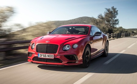 2018 Bentley Continental GT Supersports Coupe (Color: St. James Red) Front Three-Quarter Wallpapers 450x275 (4)