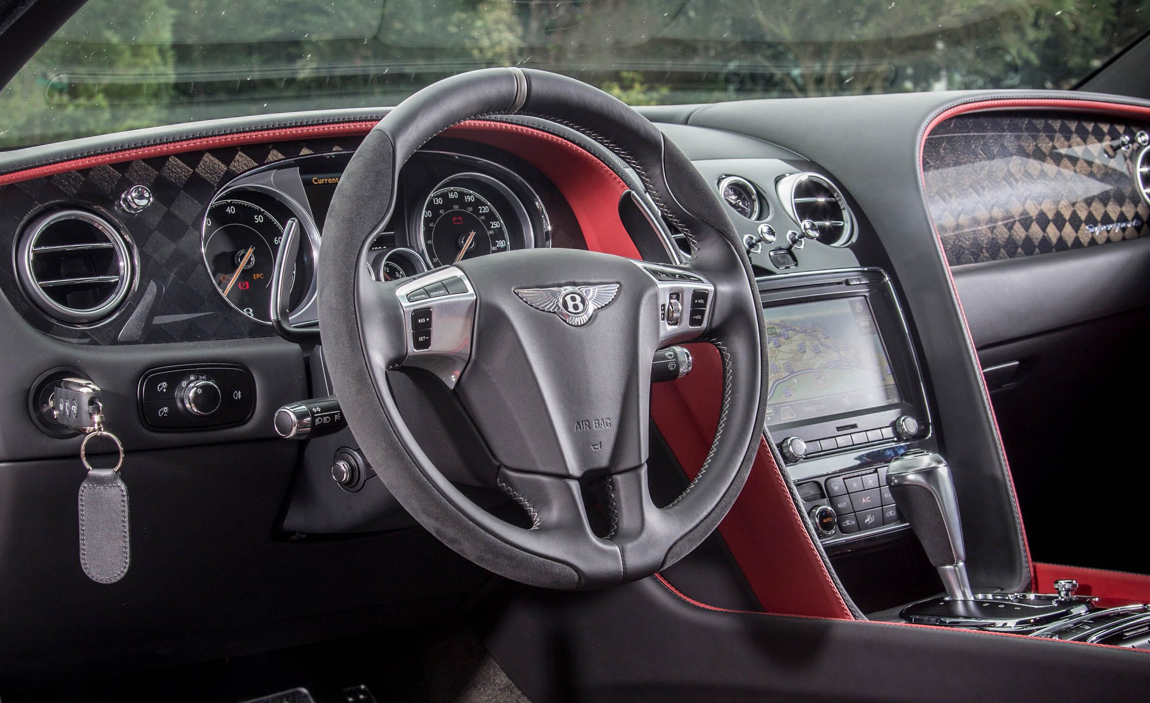 2018 Bentley Continental GT Supersports Coupe (Color: St. James Red) Interior Steering Wheel Wallpapers #35 of 178