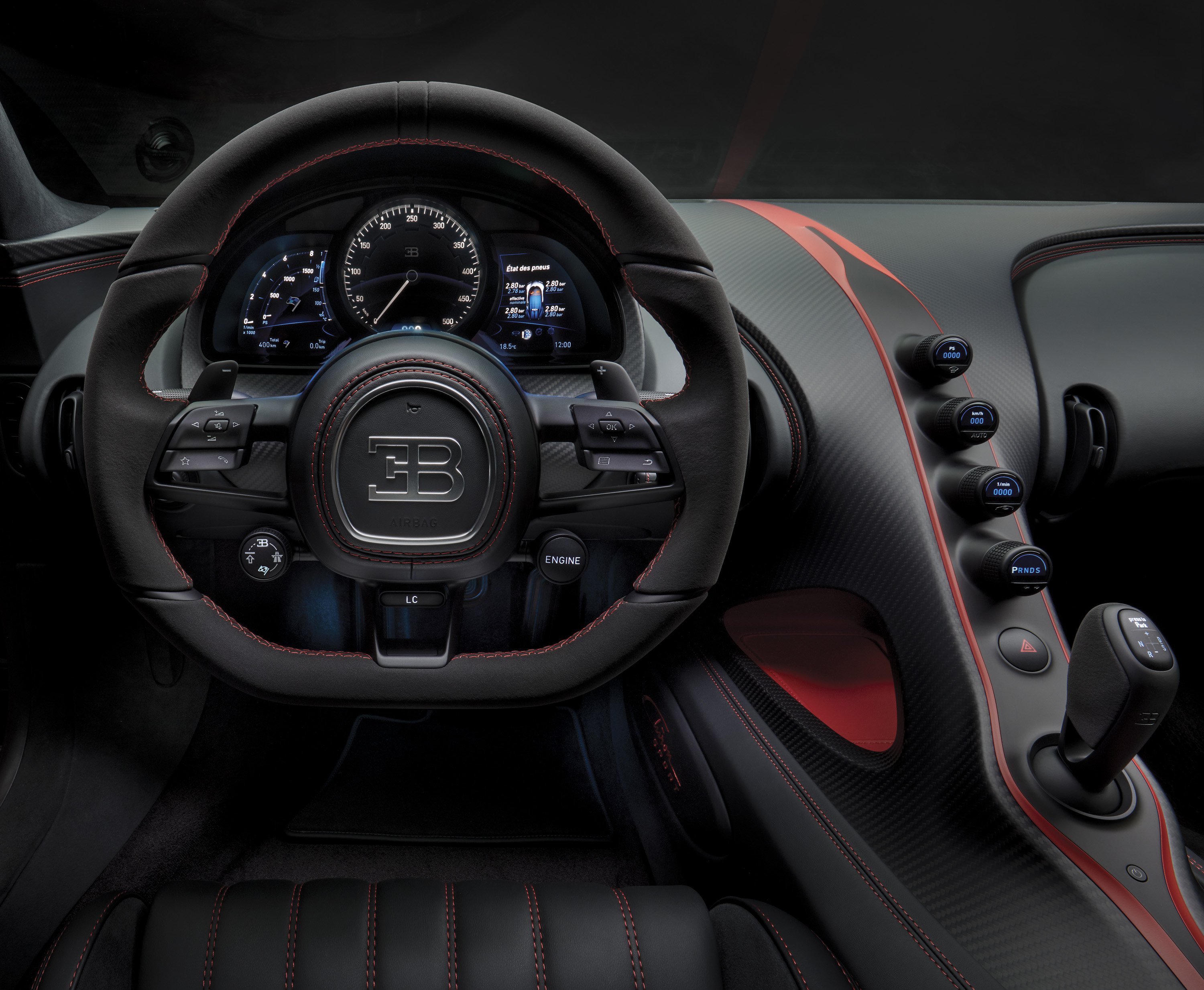 2018 Bugatti Chiron Sport Interior Steering Wheel Wallpapers #16 of 17