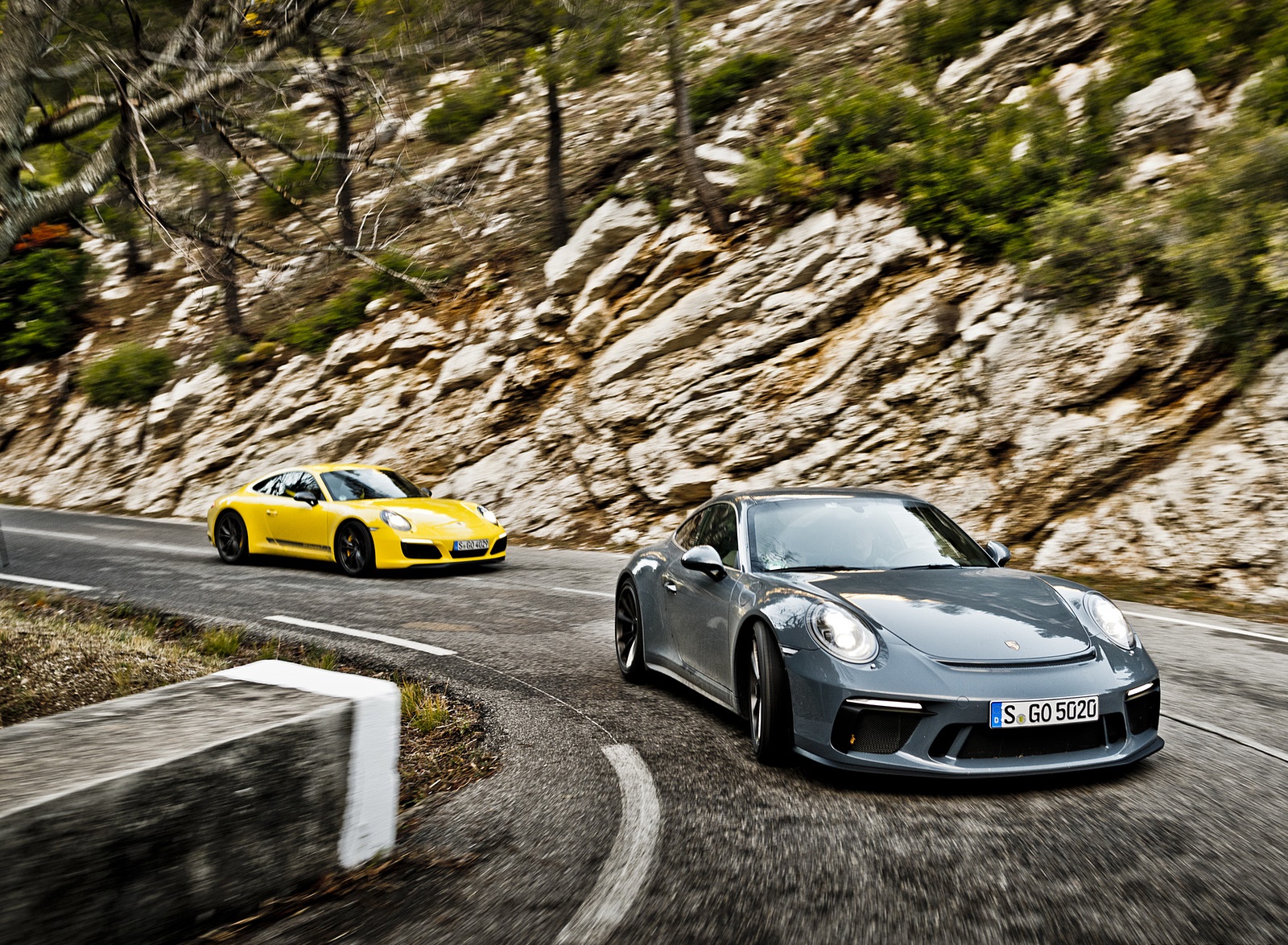 2018 Porsche 911 GT3 with Touring Package and 911 Carrera T Front Wallpapers (1). Download Wallpaper