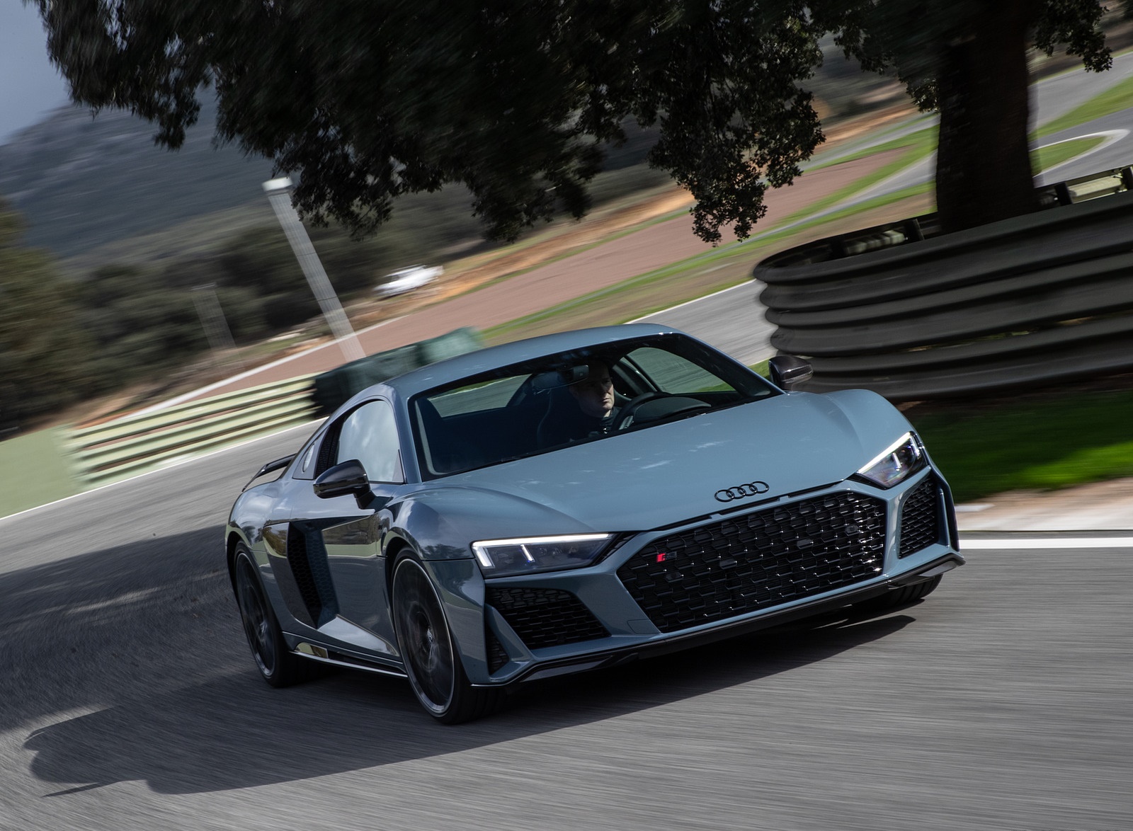 2019 Audi R8 V10 Coupe (Color: Kemora Gray Metallic) Front Wallpapers #24 of 59