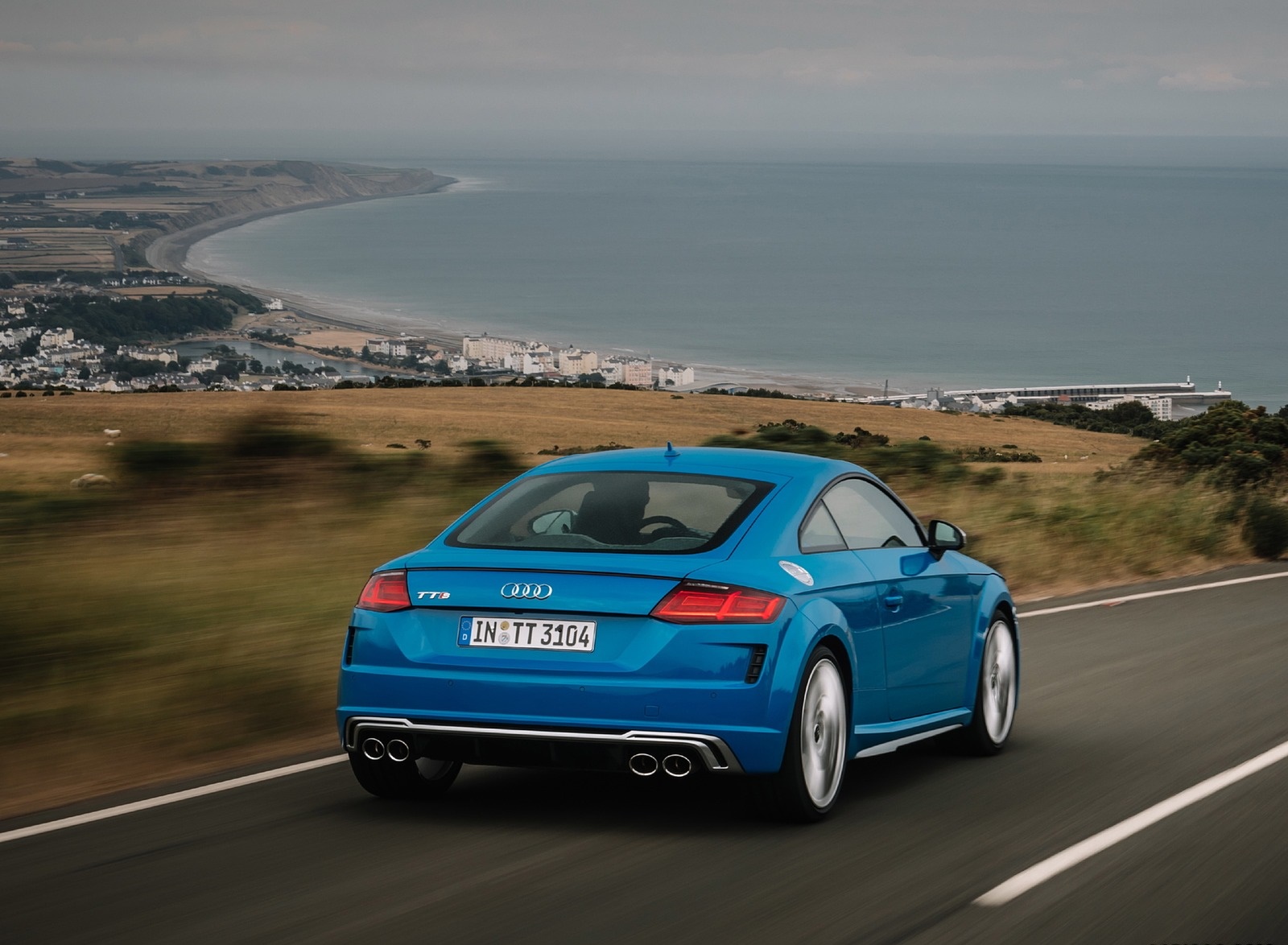 2019 Audi TTS Coupe (Color: Turbo Blue) Rear Three-Quarter Wallpapers #20 of 40