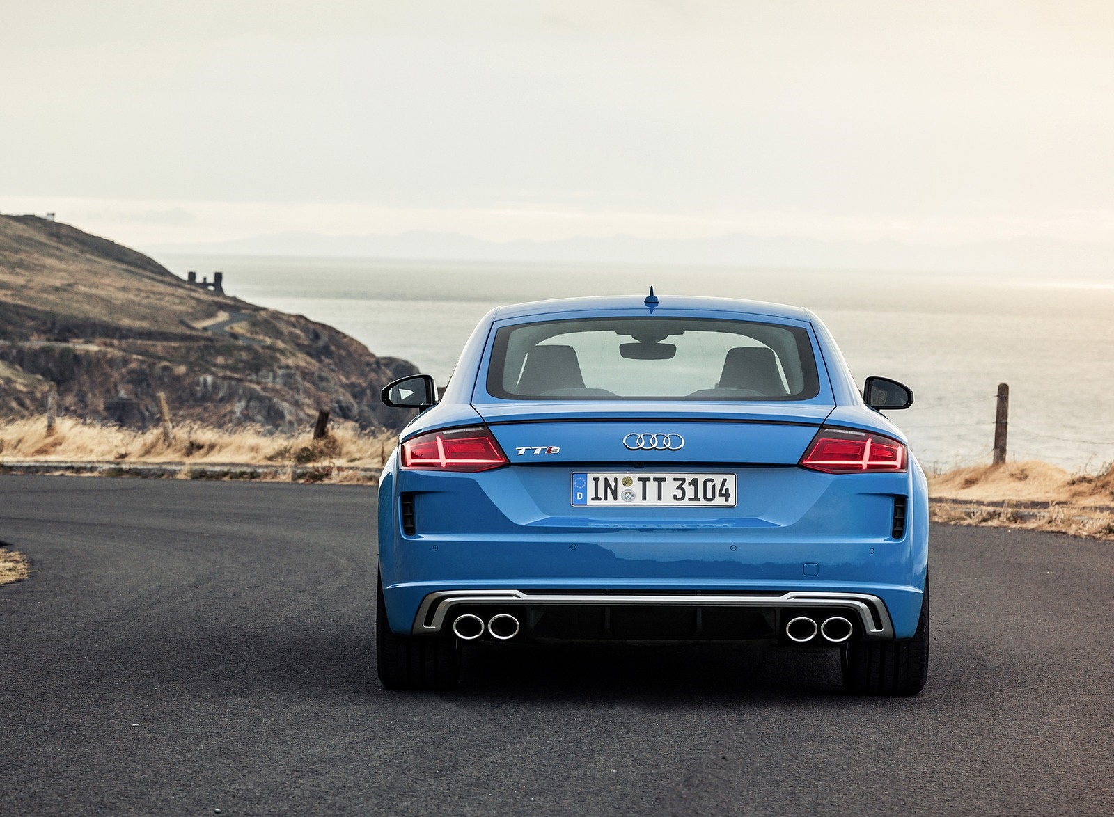 2019 Audi TTS Coupe (Color: Turbo Blue) Rear Wallpapers #25 of 40