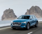 2019 Audi e-tron (Color: Antigua Blue) Front Three-Quarter Wallpapers 150x120