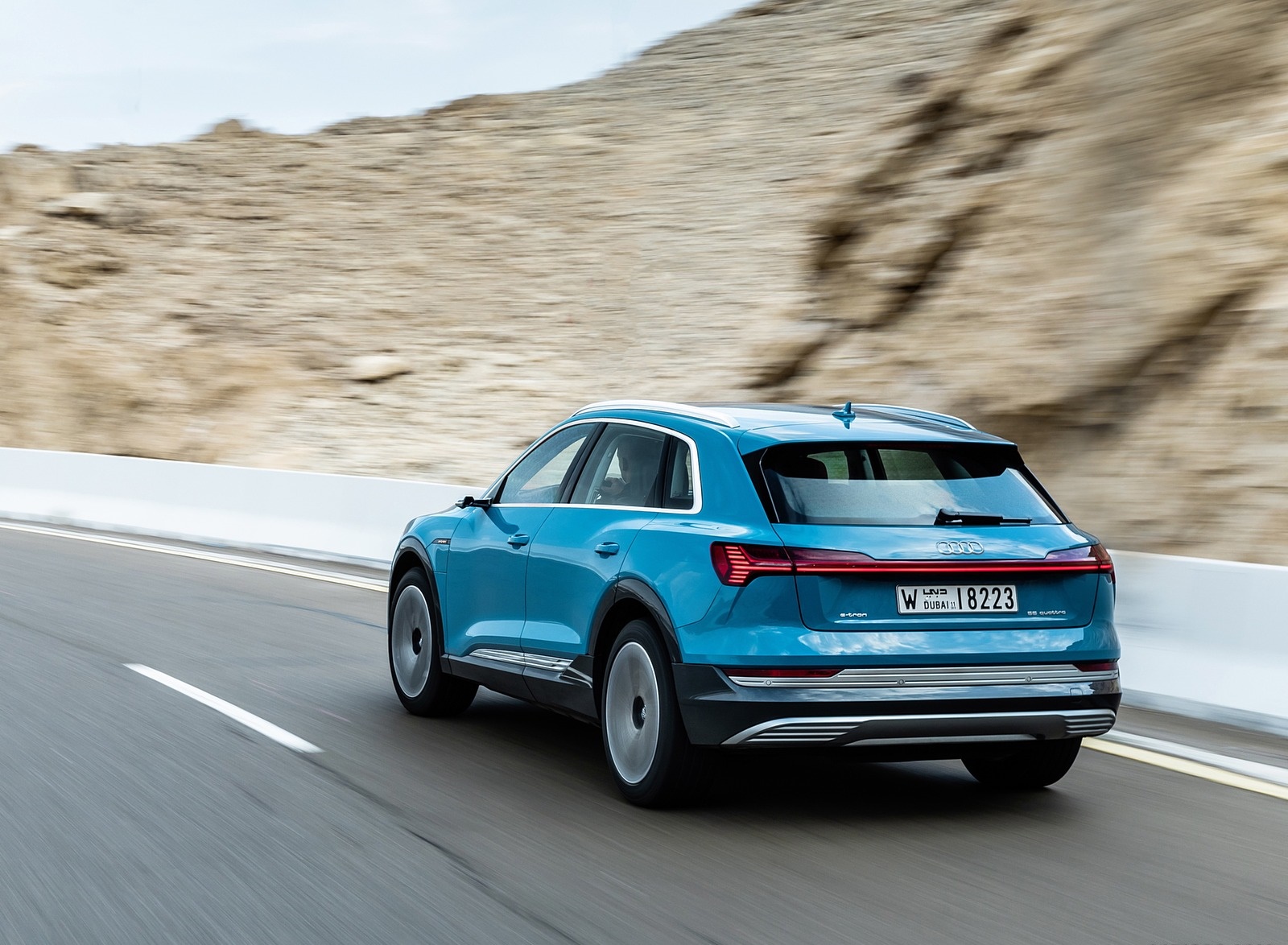 2019 Audi e-tron (Color: Antigua Blue) Rear Three-Quarter Wallpapers #82 of 234