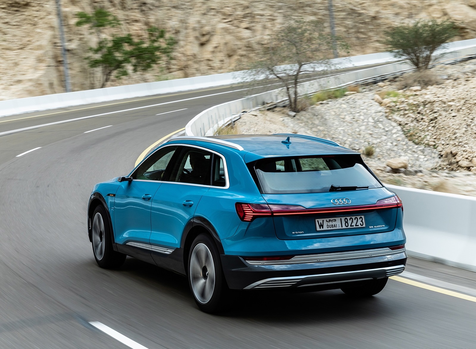 2019 Audi e-tron (Color: Antigua Blue) Rear Three-Quarter Wallpapers #61 of 234