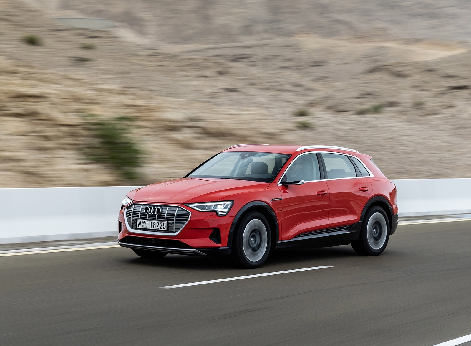 2019 Audi e-tron (Color: Catalunya Red) Front Three-Quarter Wallpapers (3)