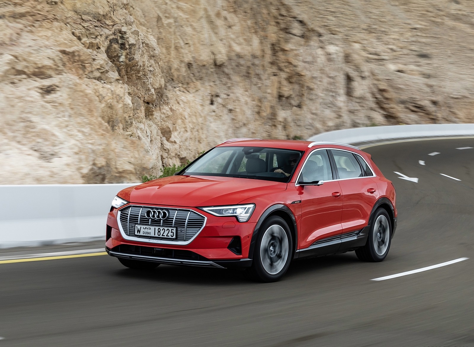 2019 Audi e-tron (Color: Catalunya Red) Front Three-Quarter Wallpapers (4)