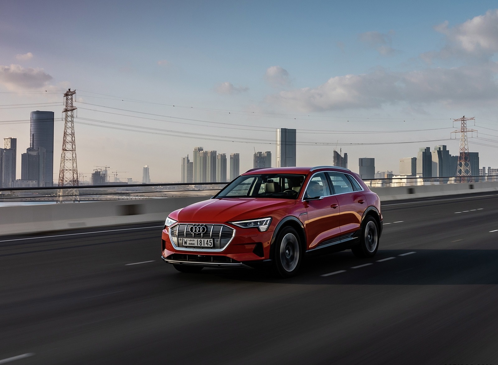 2019 Audi e-tron (Color: Catalunya Red) Front Three-Quarter Wallpapers #28 of 234