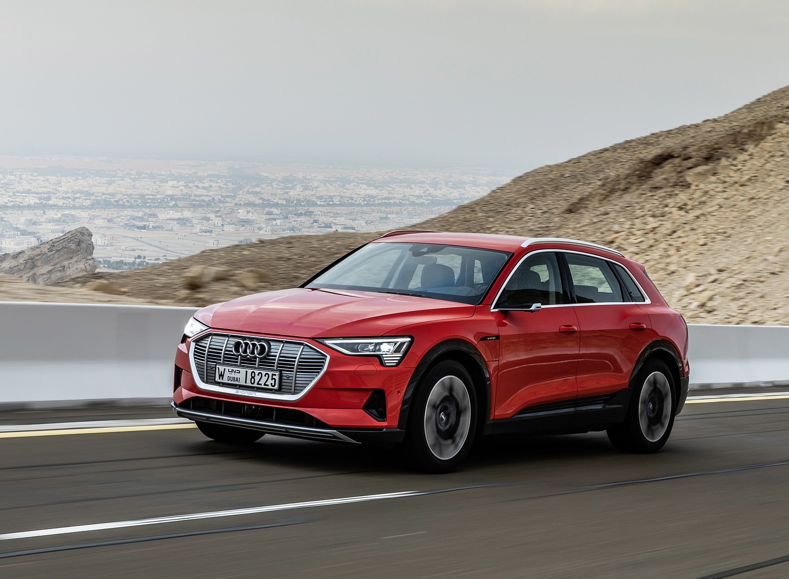 2019 Audi e-tron (Color: Catalunya Red) Front Three-Quarter Wallpapers #8 of 234