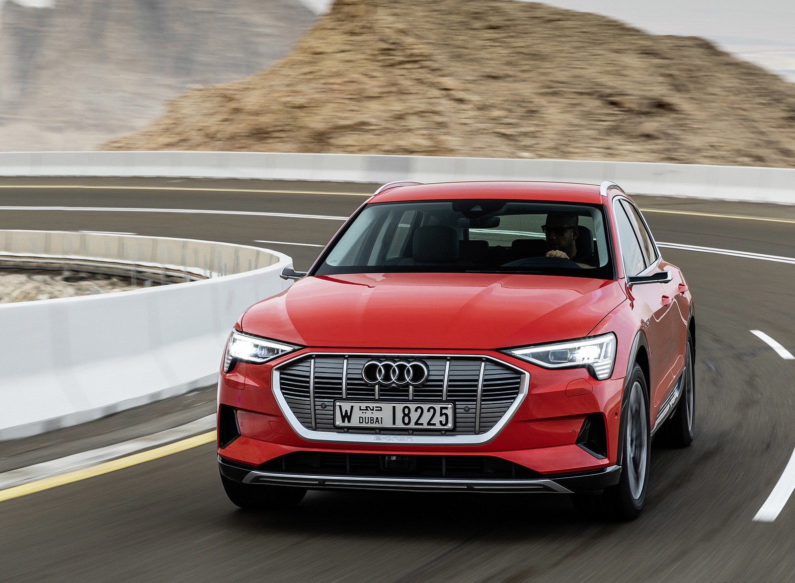 2019 Audi e-tron (Color: Catalunya Red) Front Wallpapers (1)