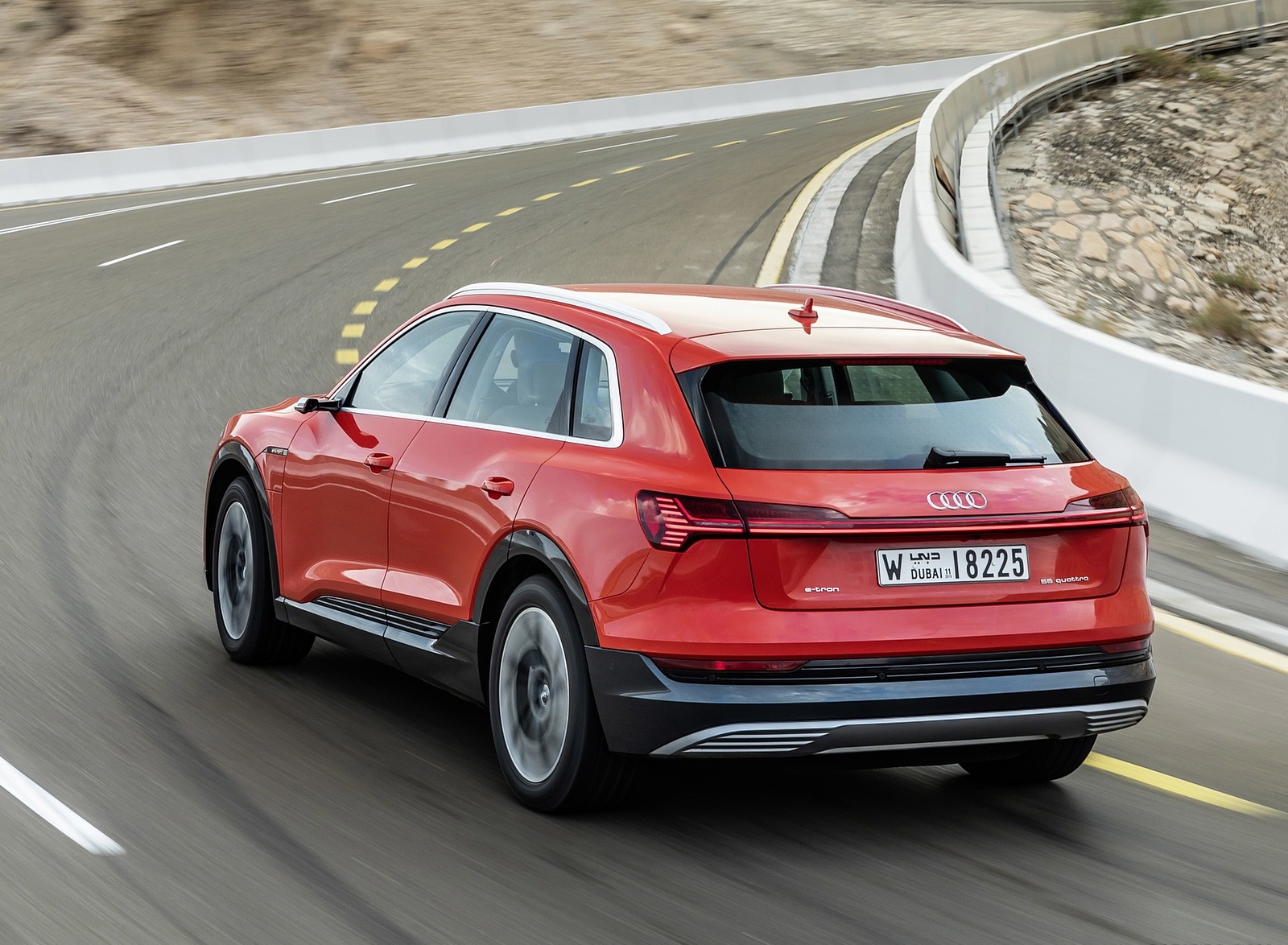 2019 Audi e-tron (Color: Catalunya Red) Rear Three-Quarter Wallpapers #32 of 234