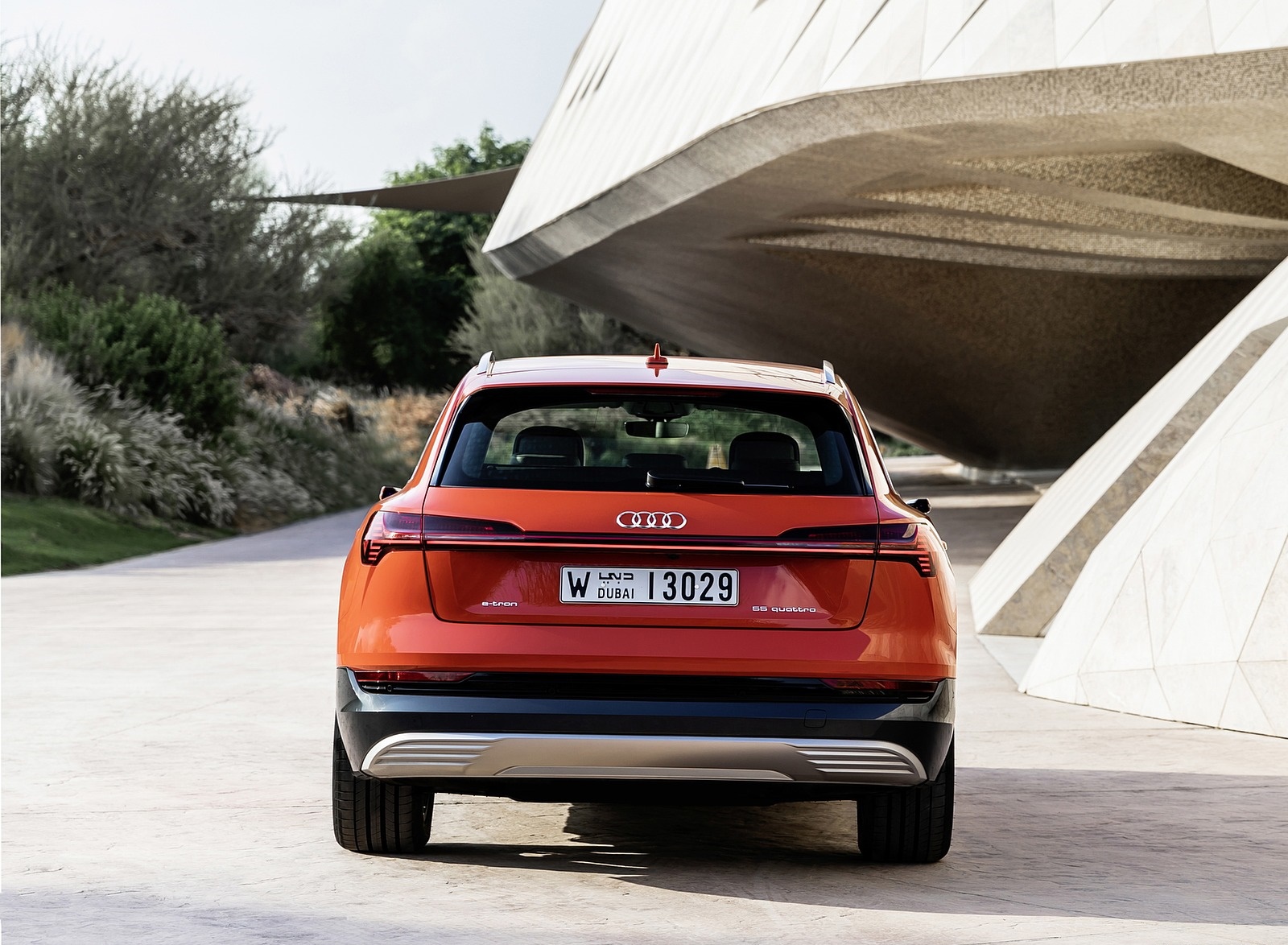 2019 Audi e-tron (Color: Catalunya Red) Rear Wallpapers #43 of 234