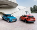 2019 Audi e-tron (Color: Catalunya Red) and Audi e-tron (Color: Antigua Blue) Front Wallpapers 150x120