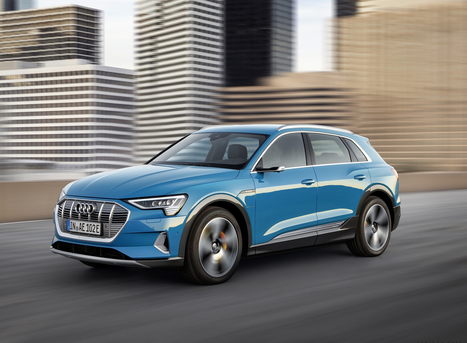 2019 Audi e-tron Electric SUV (Color: Antigua Blue) Front Three-Quarter Wallpapers #127 of 234