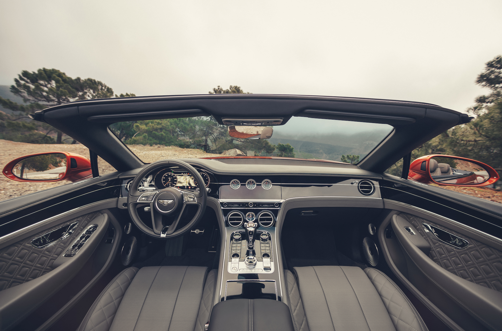 2019 Bentley Continental GT Convertible (Color: Orange Flame) Interior Cockpit Wallpapers #31 of 108