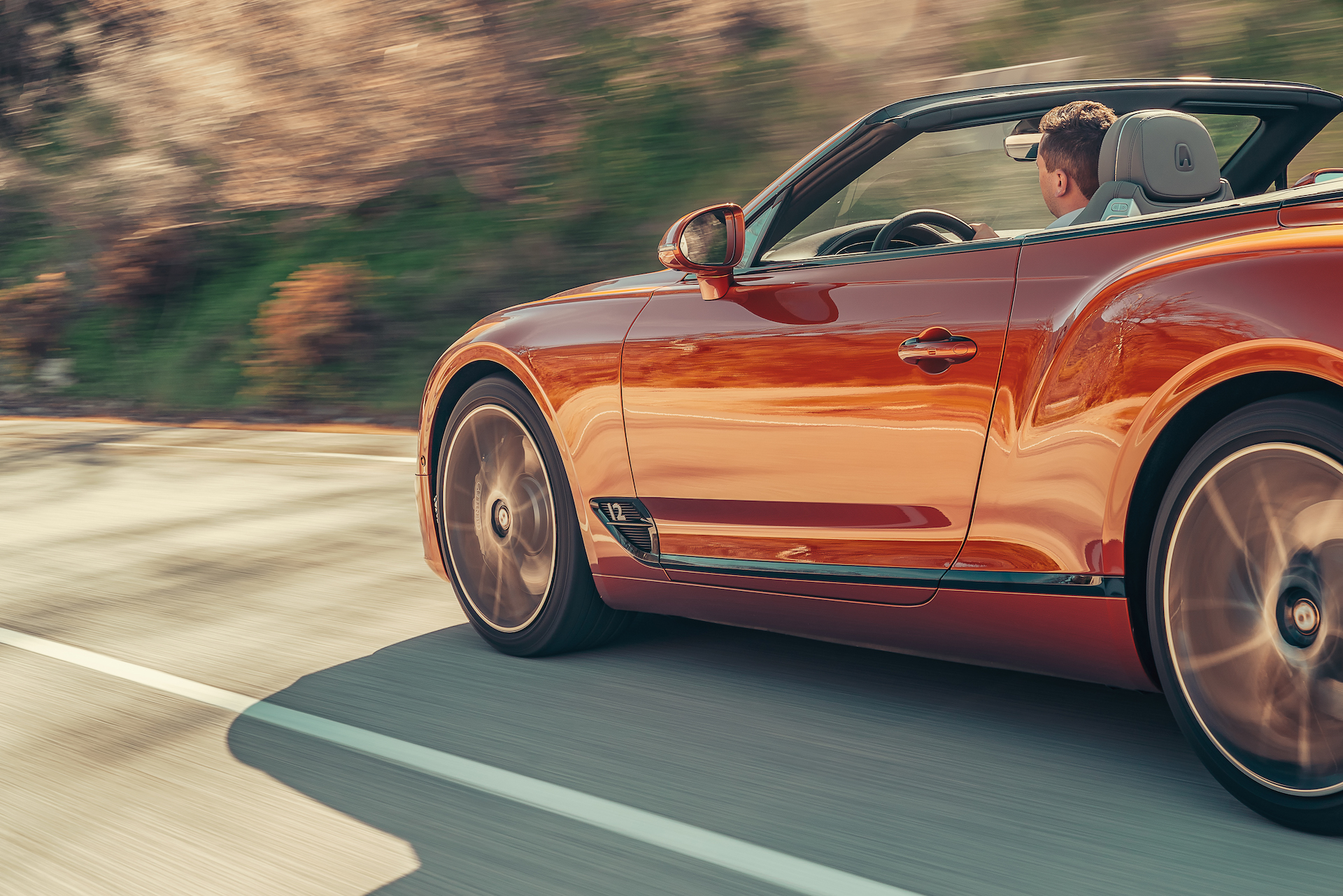 2019 Bentley Continental GT Convertible (Color: Orange Flame) Rear Three-Quarter Wallpapers #21 of 108