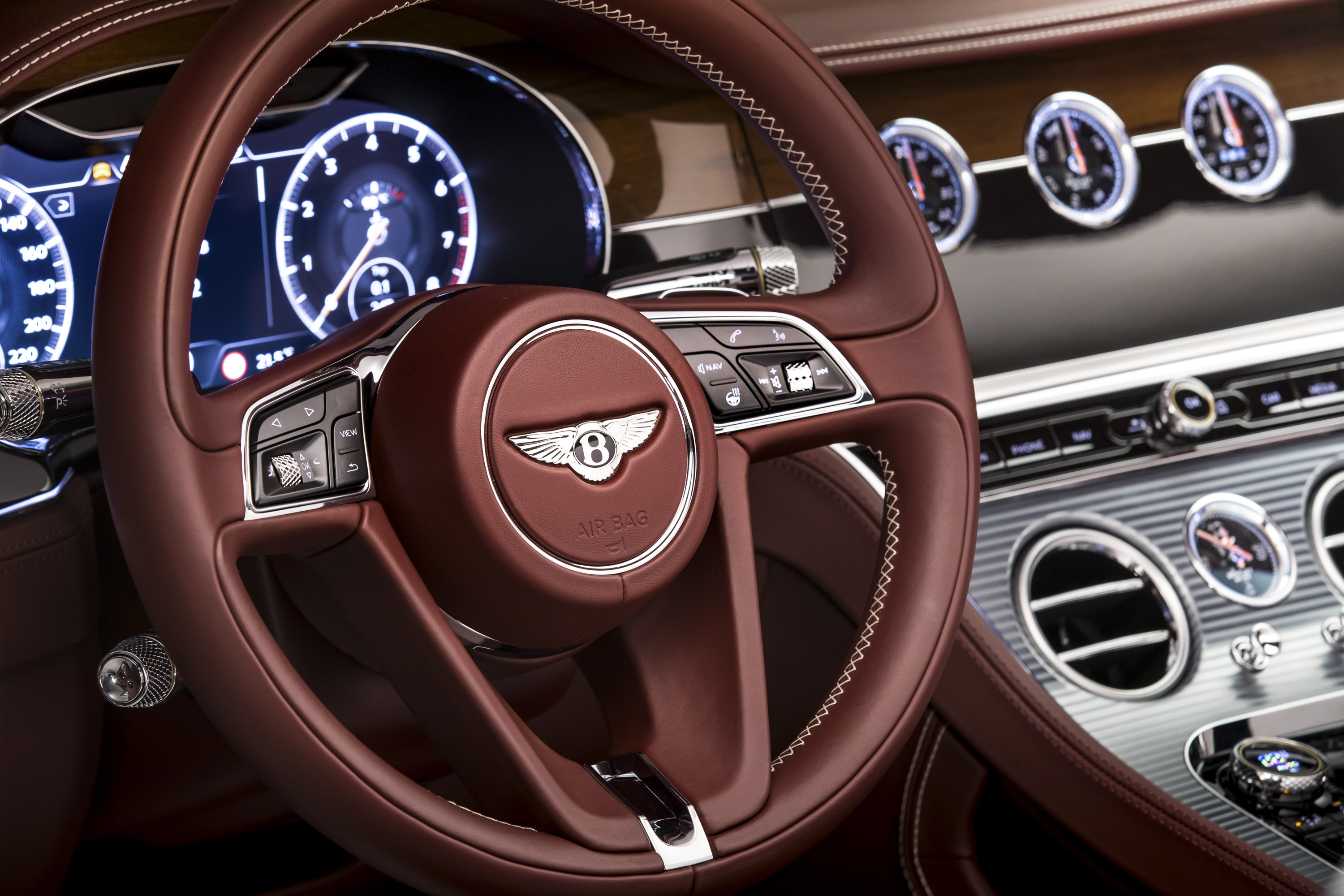 2019 Bentley Continental GT Convertible Interior Steering Wheel Wallpapers #89 of 108