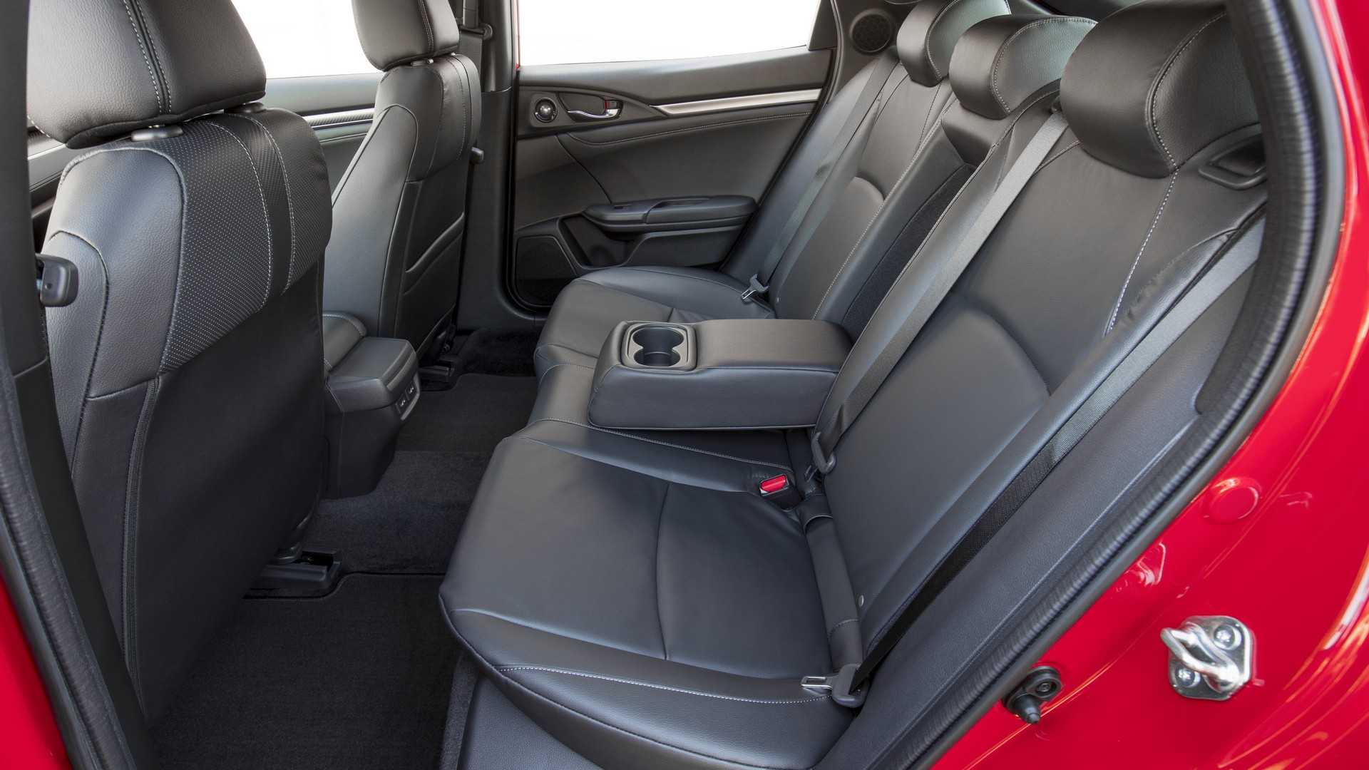 2019 Honda Civic Type R Color Rallye Red Interior Rear Seats