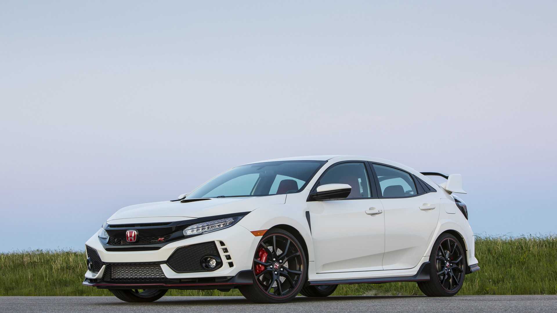 2019 Honda Civic Type R Color White Orchid Pearl Front Three