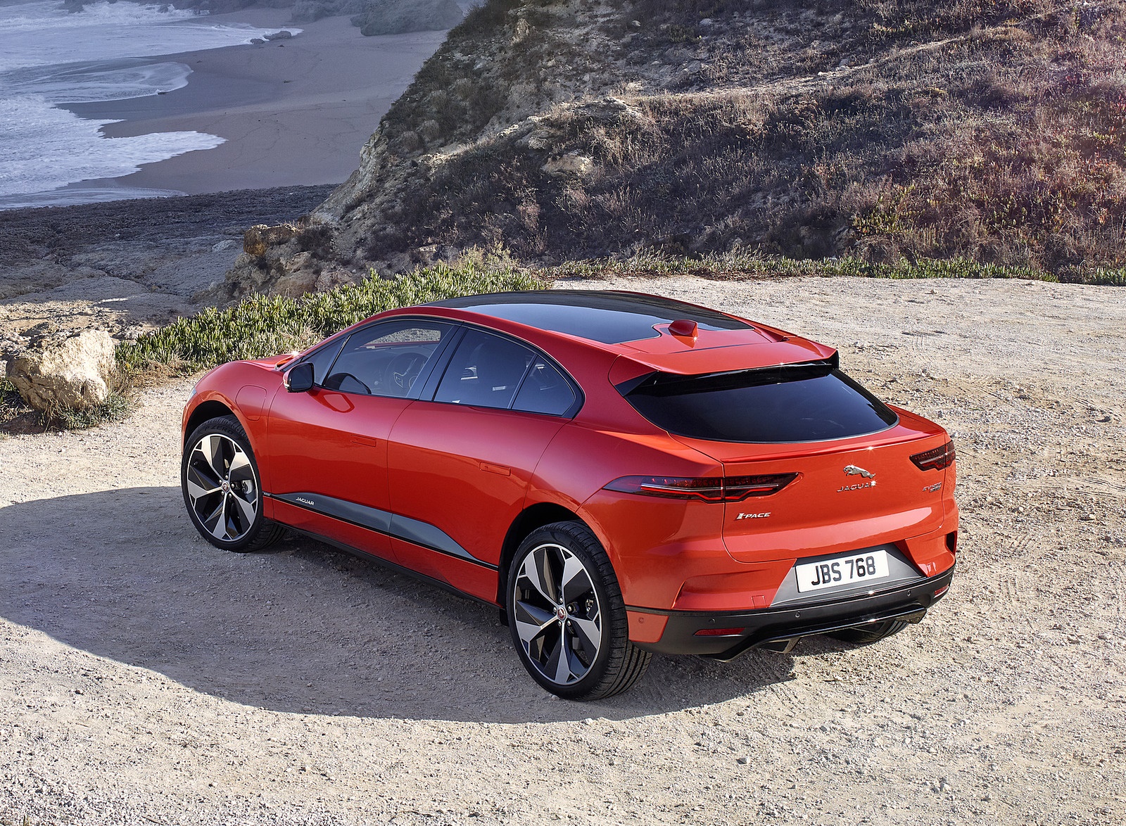 2019 Jaguar I-PACE (Color: Photon Red) Rear Three-Quarter Wallpapers #92 of 192