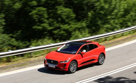 2019 Jaguar I-PACE EV400 AWD HSE First Edition (Color: Photon Red) Front Three-Quarter Wallpapers 450x275 (28)