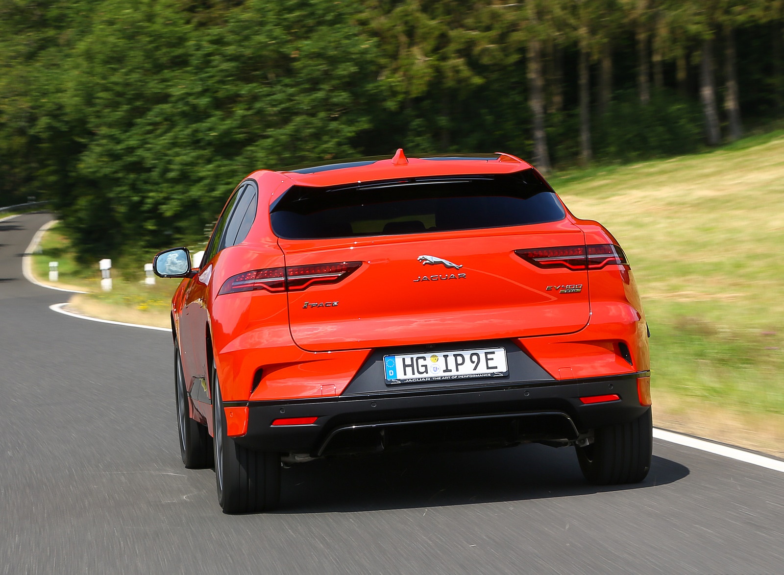 2019 Jaguar I-PACE EV400 AWD HSE First Edition (Color: Photon Red) Rear Wallpapers (9)