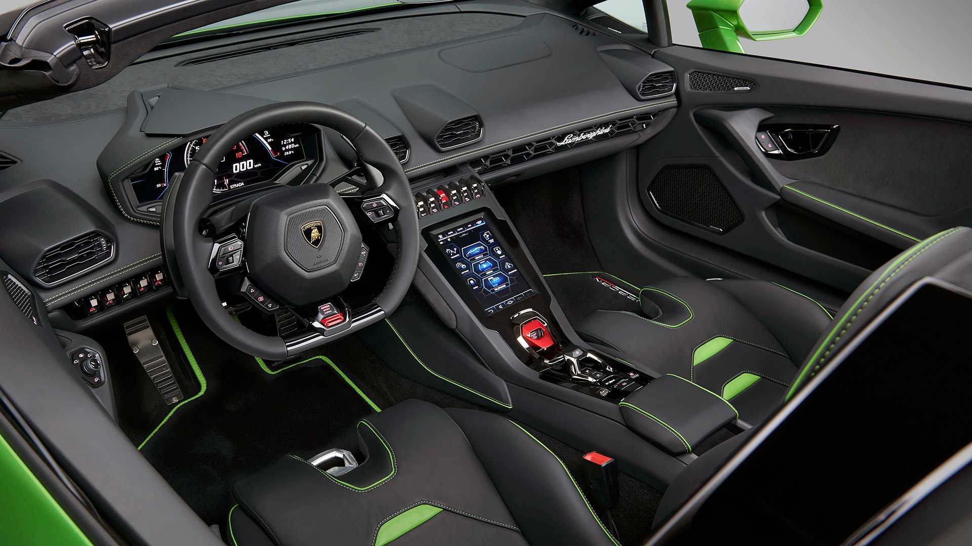 2019 Lamborghini Huracán EVO Spyder Interior Cockpit
