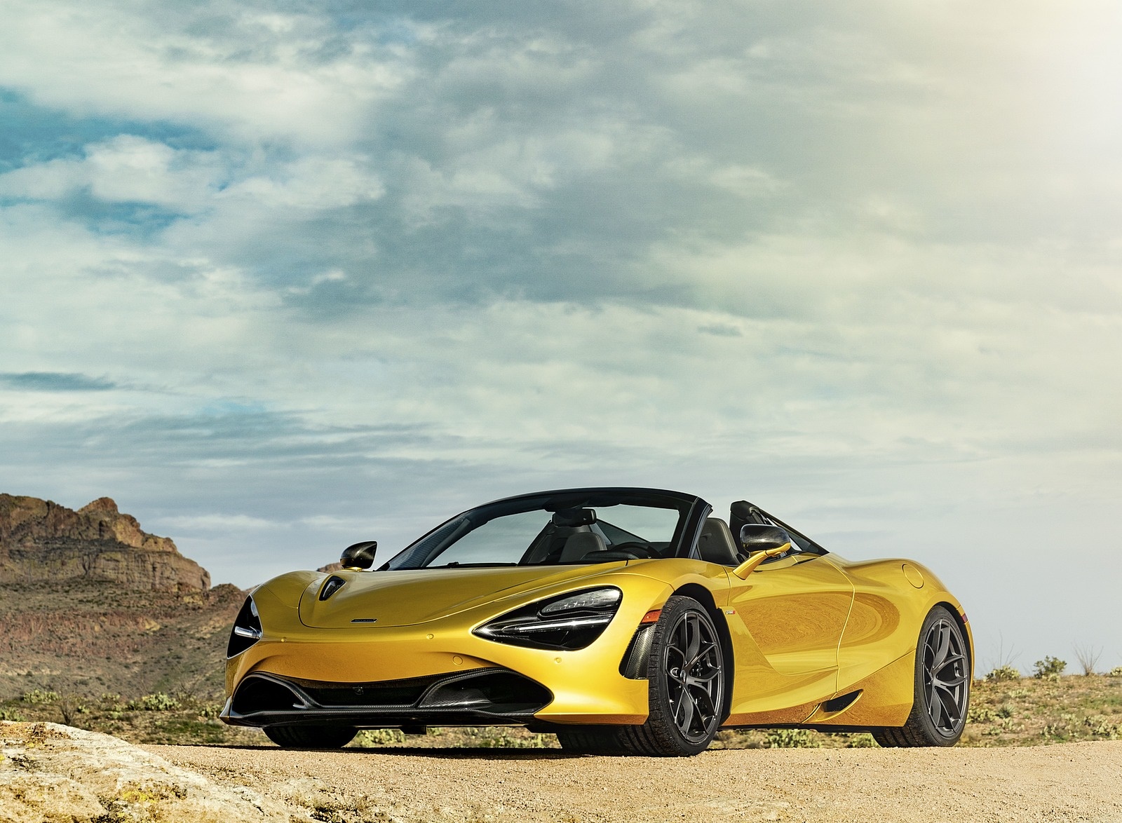 2019 McLaren 720S Spider (Color: Aztec Gold) Front Three-Quarter Wallpapers #27 of 67