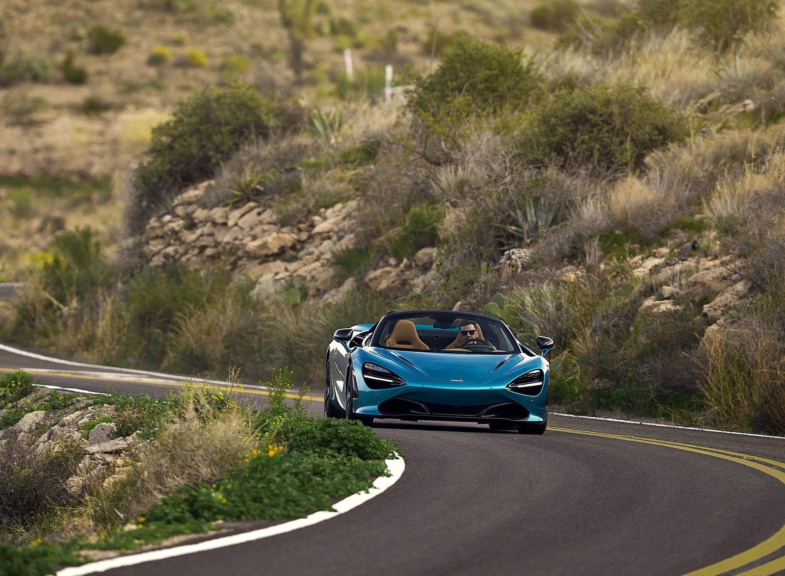 2019 McLaren 720S Spider (Color: Belize Blue) Front Wallpapers #7 of 67