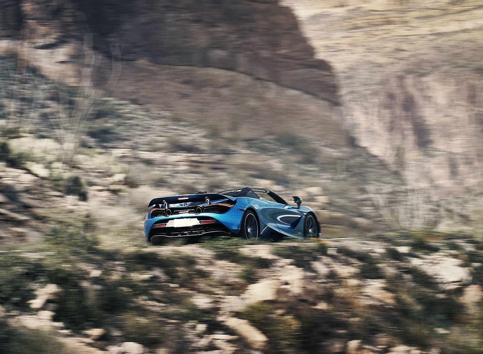 2019 McLaren 720S Spider (Color: Belize Blue) Rear Three-Quarter Wallpapers #5 of 67