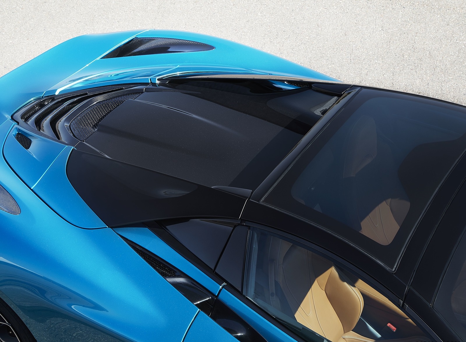 2019 McLaren 720S Spider (Color: Belize Blue) Roof Wallpapers #10 of 67