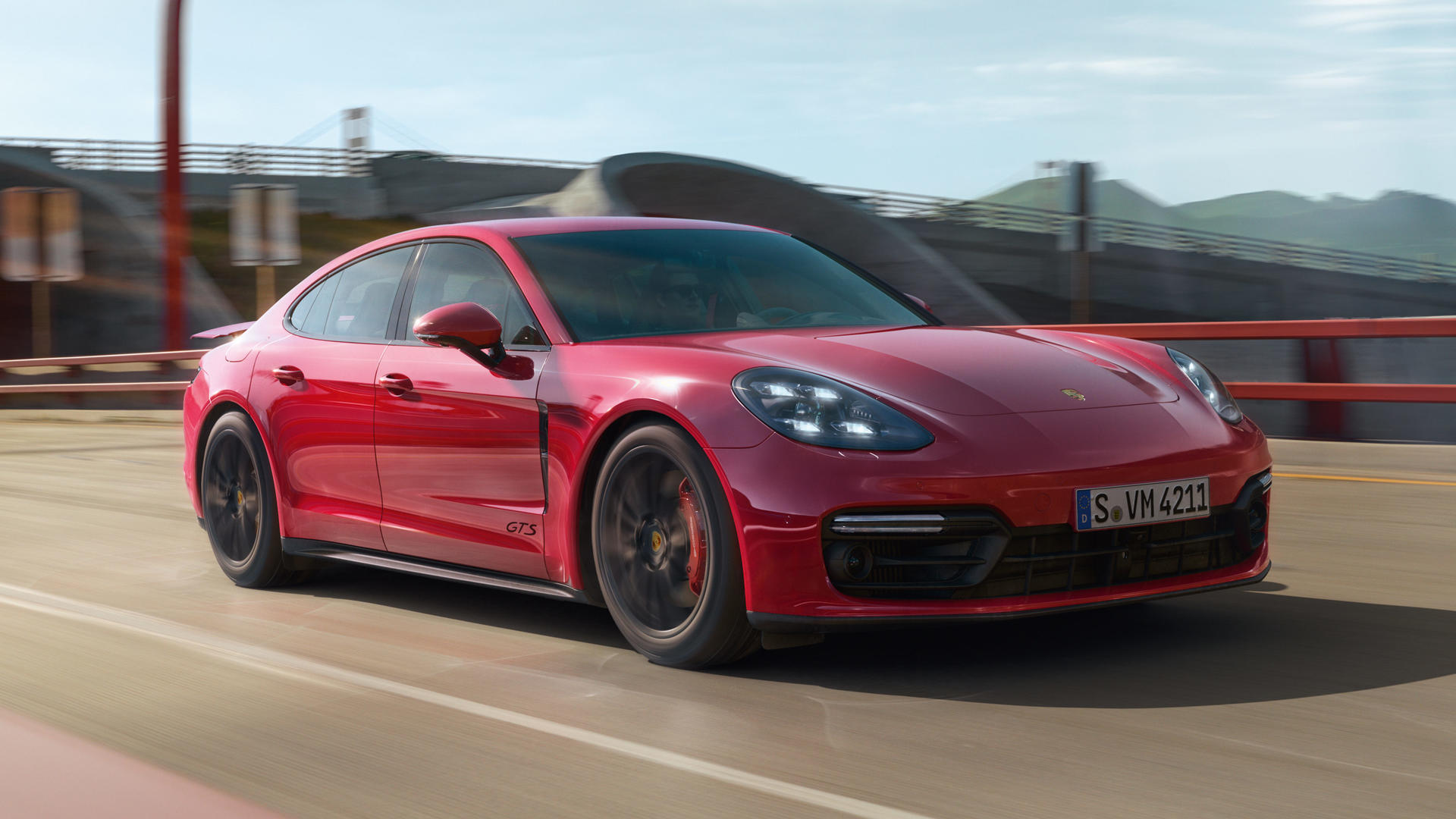 2019 Porsche Panamera GTS (Color: Carmine Red) Front Three-Quarter Wallpapers (3)