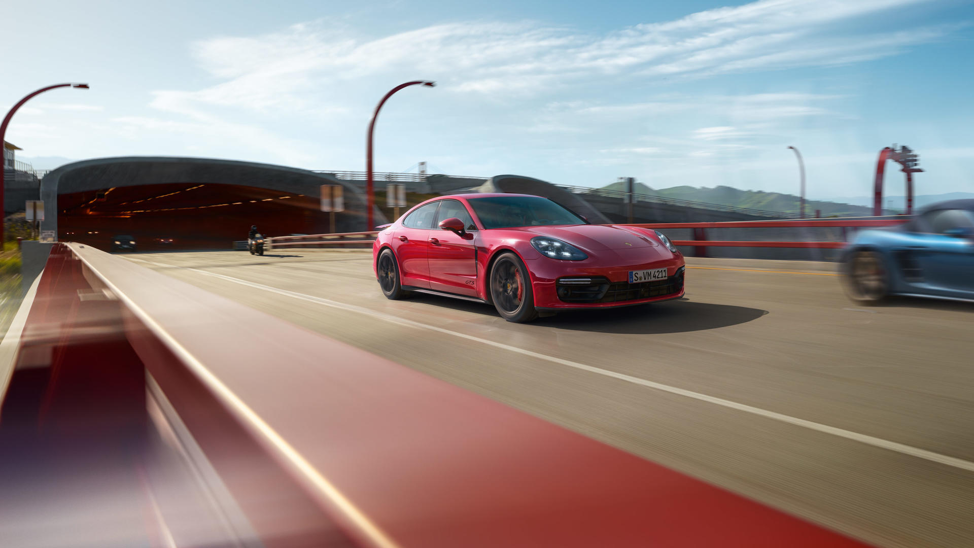 2019 Porsche Panamera GTS (Color: Carmine Red) Front Three-Quarter Wallpapers #2 of 113