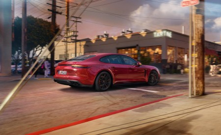 2019 Porsche Panamera GTS (Color: Carmine Red) Rear Three-Quarter Wallpapers 450x275 (10)