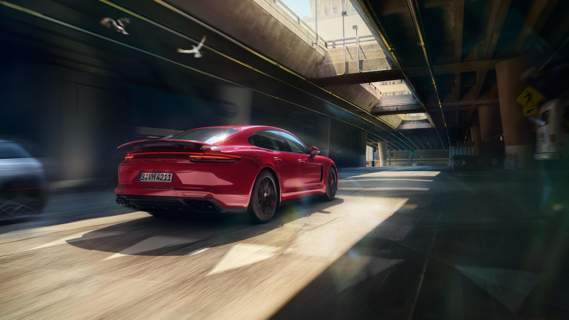 2019 Porsche Panamera GTS (Color: Carmine Red) Rear Wallpapers (5)