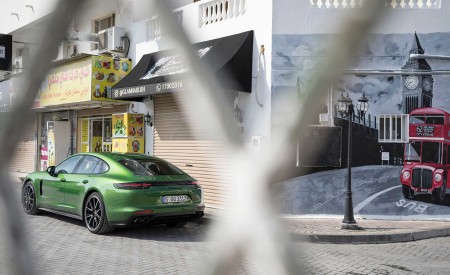 2019 Porsche Panamera GTS (Color: Mamba Green Metallic) Rear Three-Quarter Wallpapers 450x275 (16)