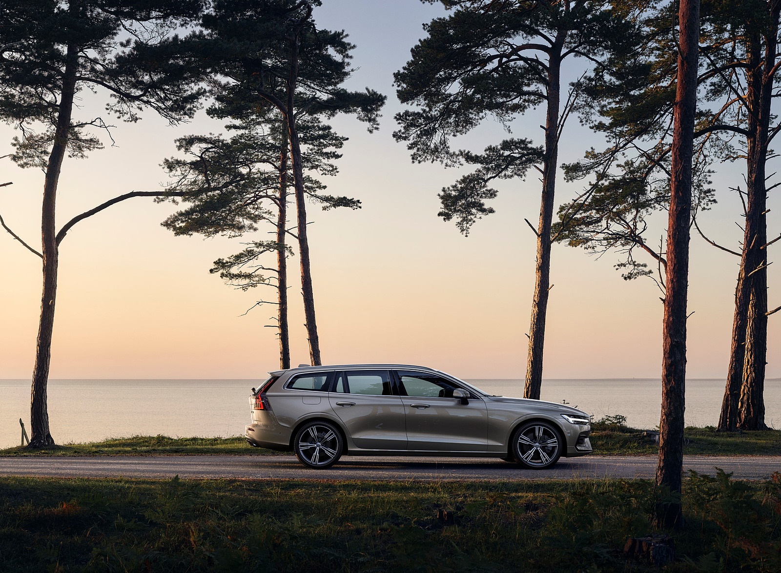 2019 Volvo V60 T6 AWD Inscription (Color: Pebble Grey Metallic) Side Wallpapers #25 of 140