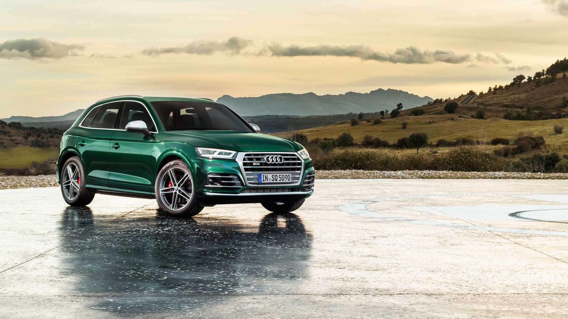 2020 Audi SQ5 TDI (Color: Azores Green Metallic) Front Three-Quarter Wallpapers (7)