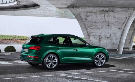 2020 Audi SQ5 TDI (Color: Azores Green Metallic) Rear Three-Quarter Wallpapers 450x275 (11)